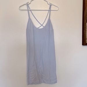 Sky blue straps dress (knee length) size Small